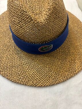 Nike Beige and Tan Woven Straw Hat